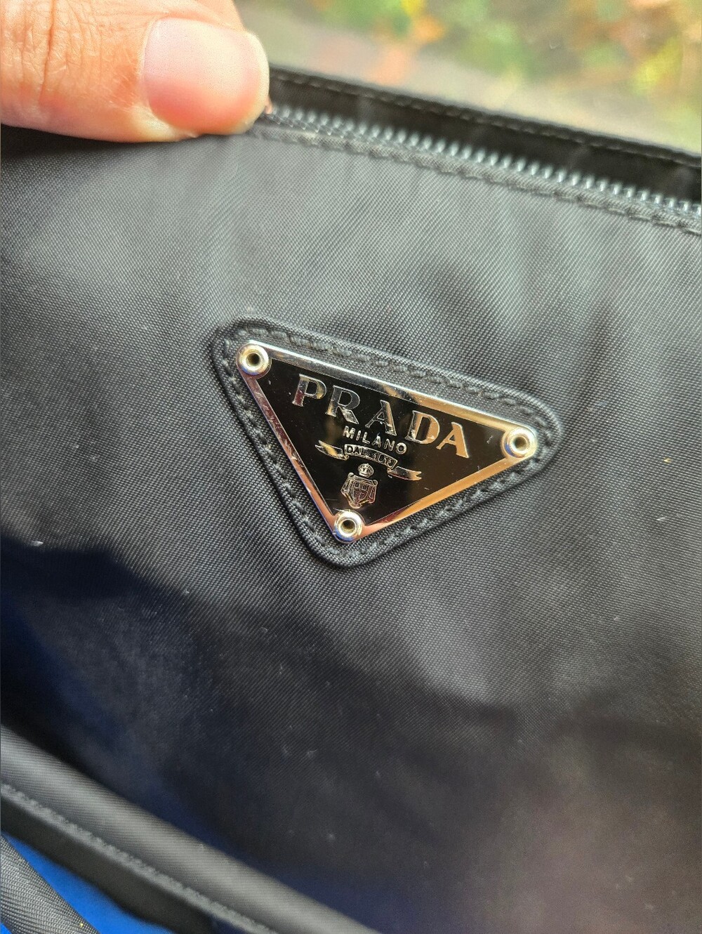 Vintage Y2K Prada Nylon Shoulder Bag Black Authentic Early 2000s - Picture 3 of 16